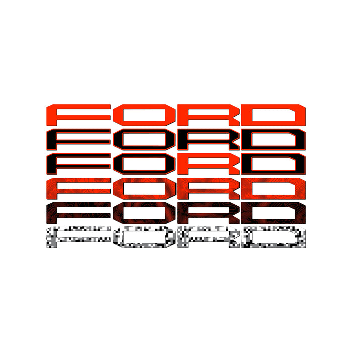 Ford Ranger Raptor Vinyl Grille Letters | All Patterns | 2024 - Present
