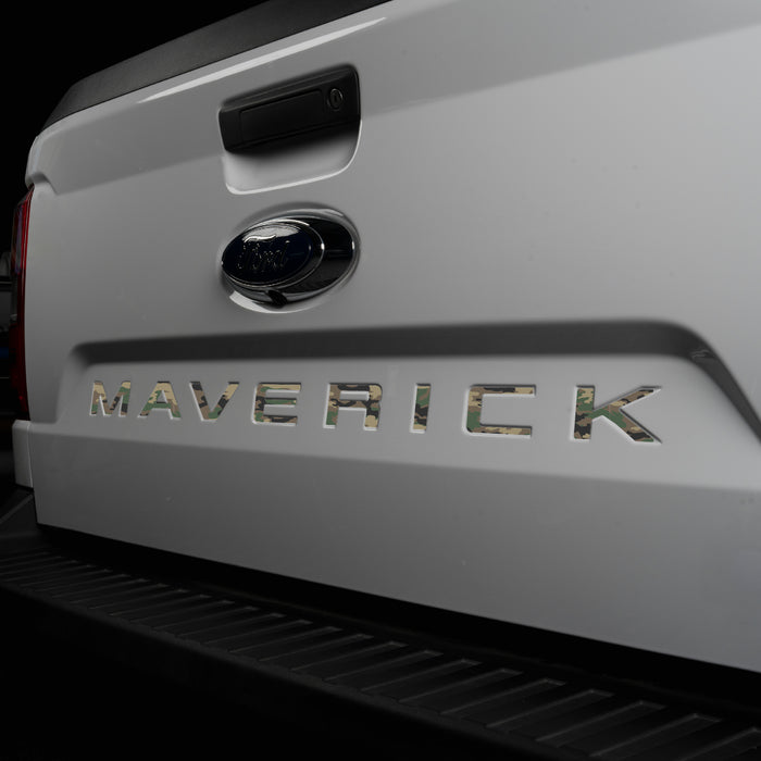 Ford Maverick Vinyl Inlay Tailgate  Letters | Camo Patterns | '22-'25