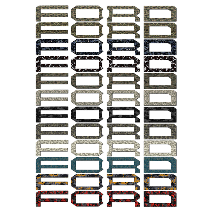 Ford Bronco Raptor Vinyl Grille Letters | Camo Patterns | '22+