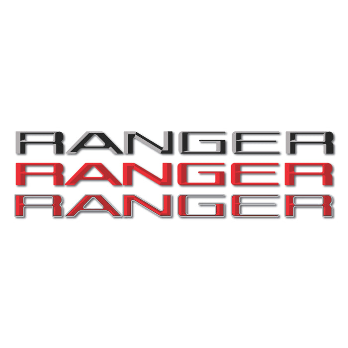 Ford Ranger Vinyl Inlay Tailgate  Letters | All Patterns | '19 - '23