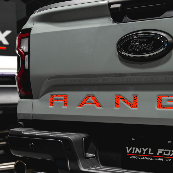 Ford Ranger Vinyl Inlay Tailgate Letters | All Patterns | 2024 - Present
