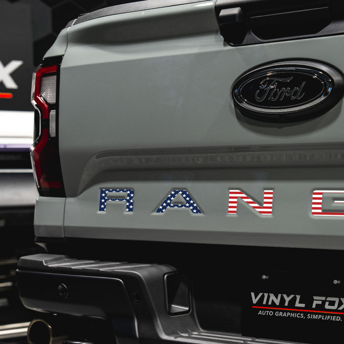 Ford Ranger Vinyl Inlay Tailgate Letters | All Patterns | 2024 - Present