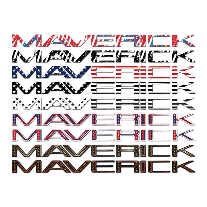 Ford Maverick Vinyl Inlay Tailgate Letters | Stars & Stripes | '22-'25