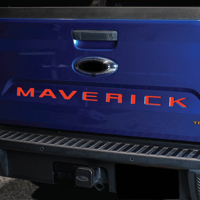 Ford Maverick Vinyl Inlay Tailgate Letters | Solid Colors | '22 - '25