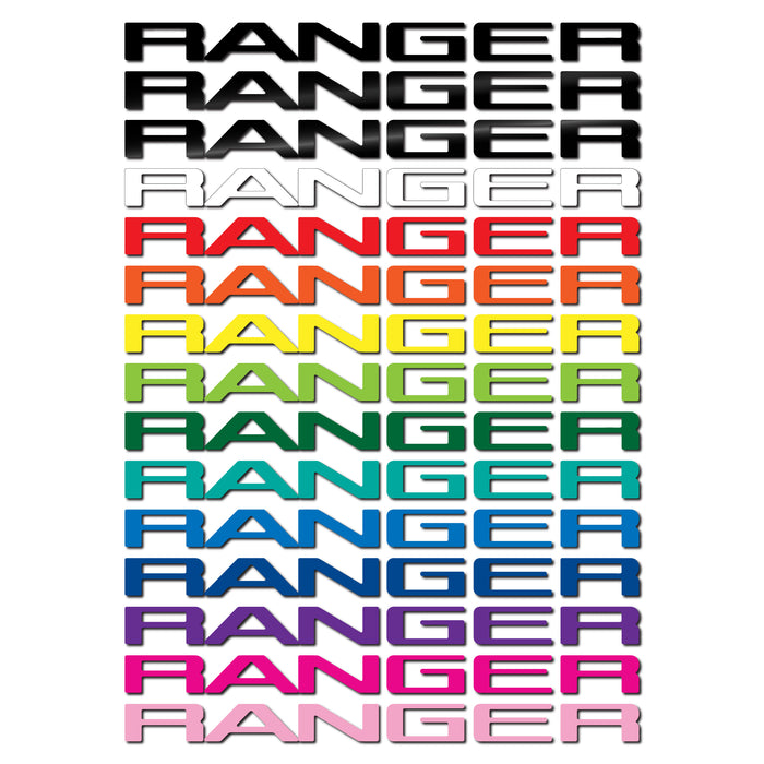 Ford Ranger Vinyl Inlay Tailgate Letters | All Patterns | 2024 - Present