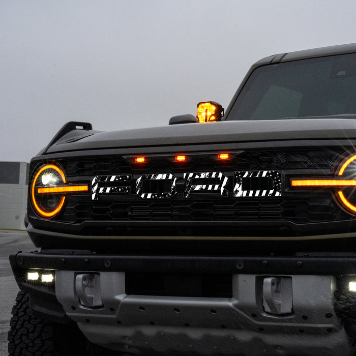 Ford Bronco Raptor Vinyl Grille Letters | Stars & Stripes | '22+