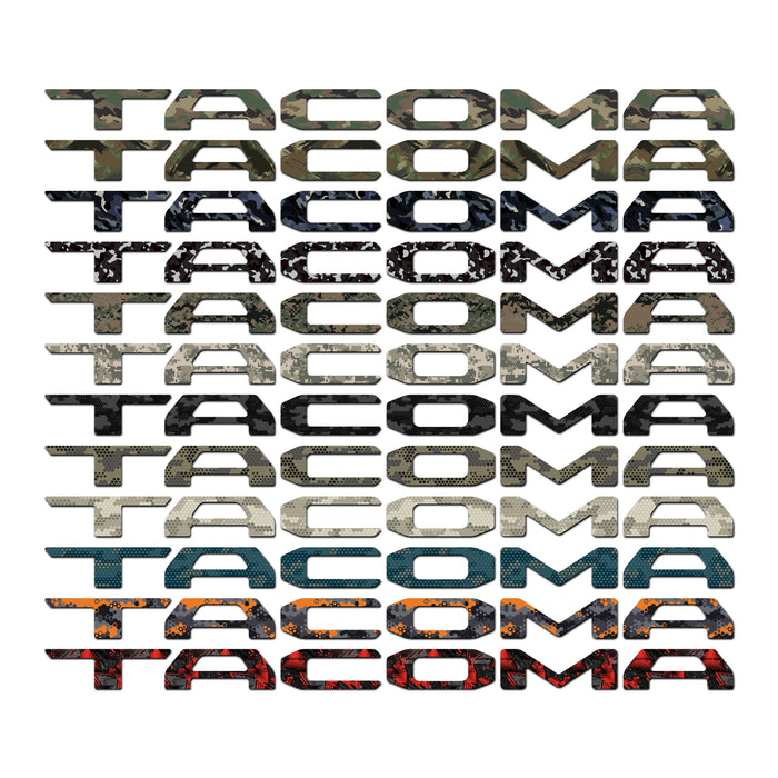 Toyota Tacoma Vinyl Inlay Tailgate Letters | Camo Patterns | '24 - Present